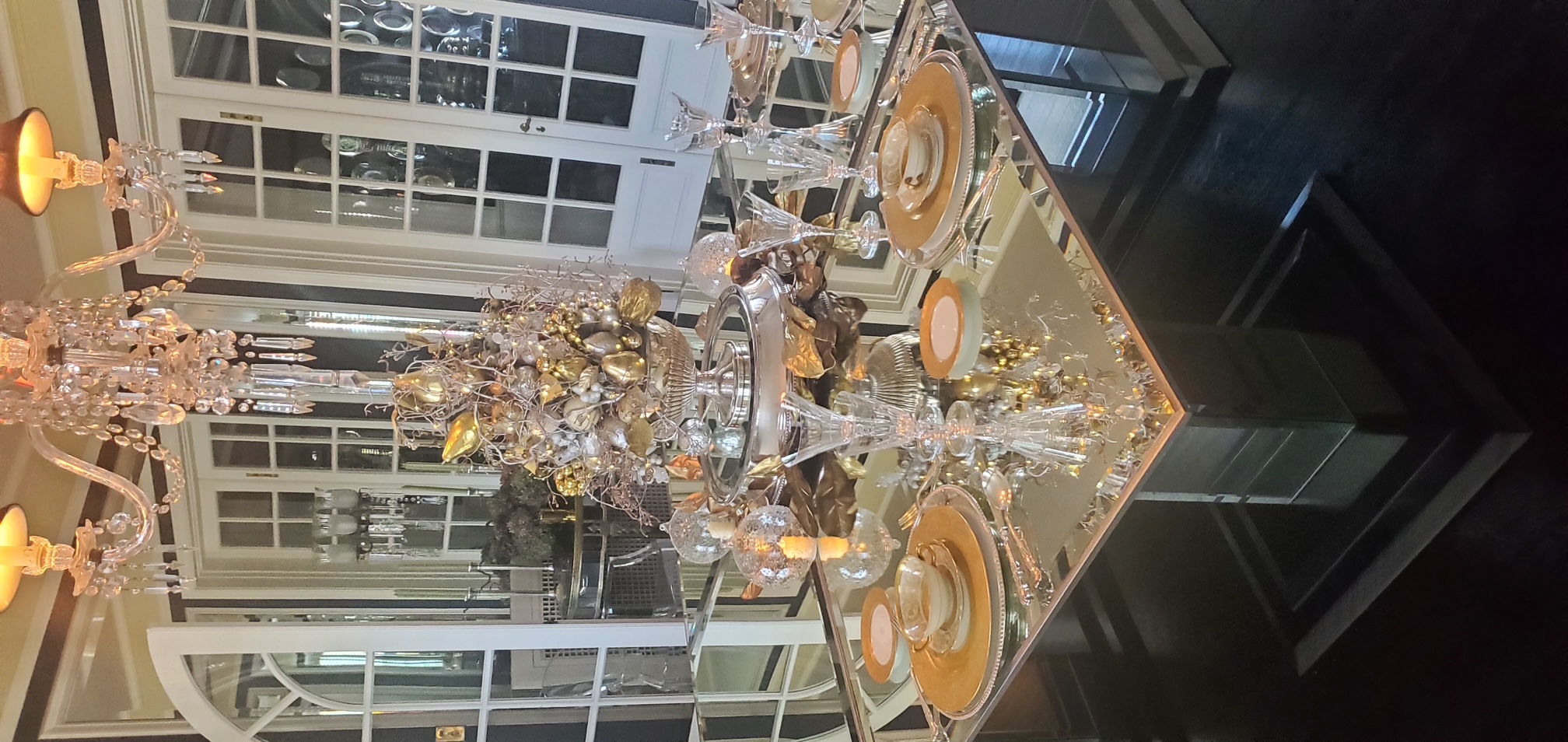Mirrored gold table