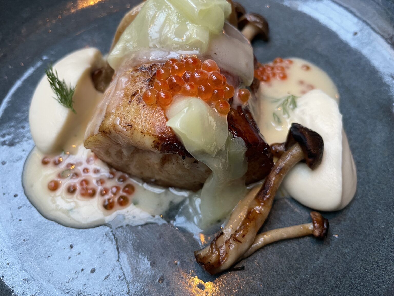 The halibut entree at BOKA.