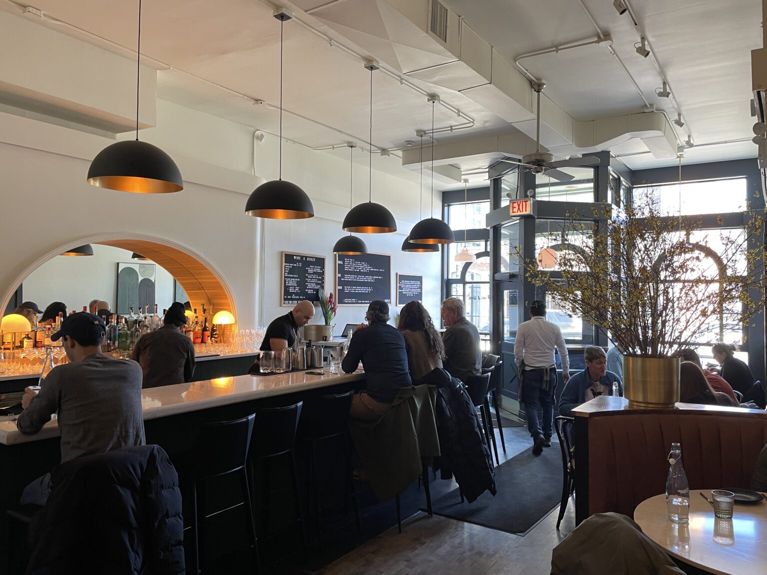 The bar and interior at John's Food & Wine.
