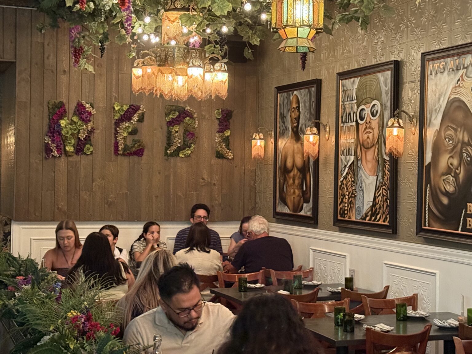 The lively interior at Medi Kitchen & Cocktail.
