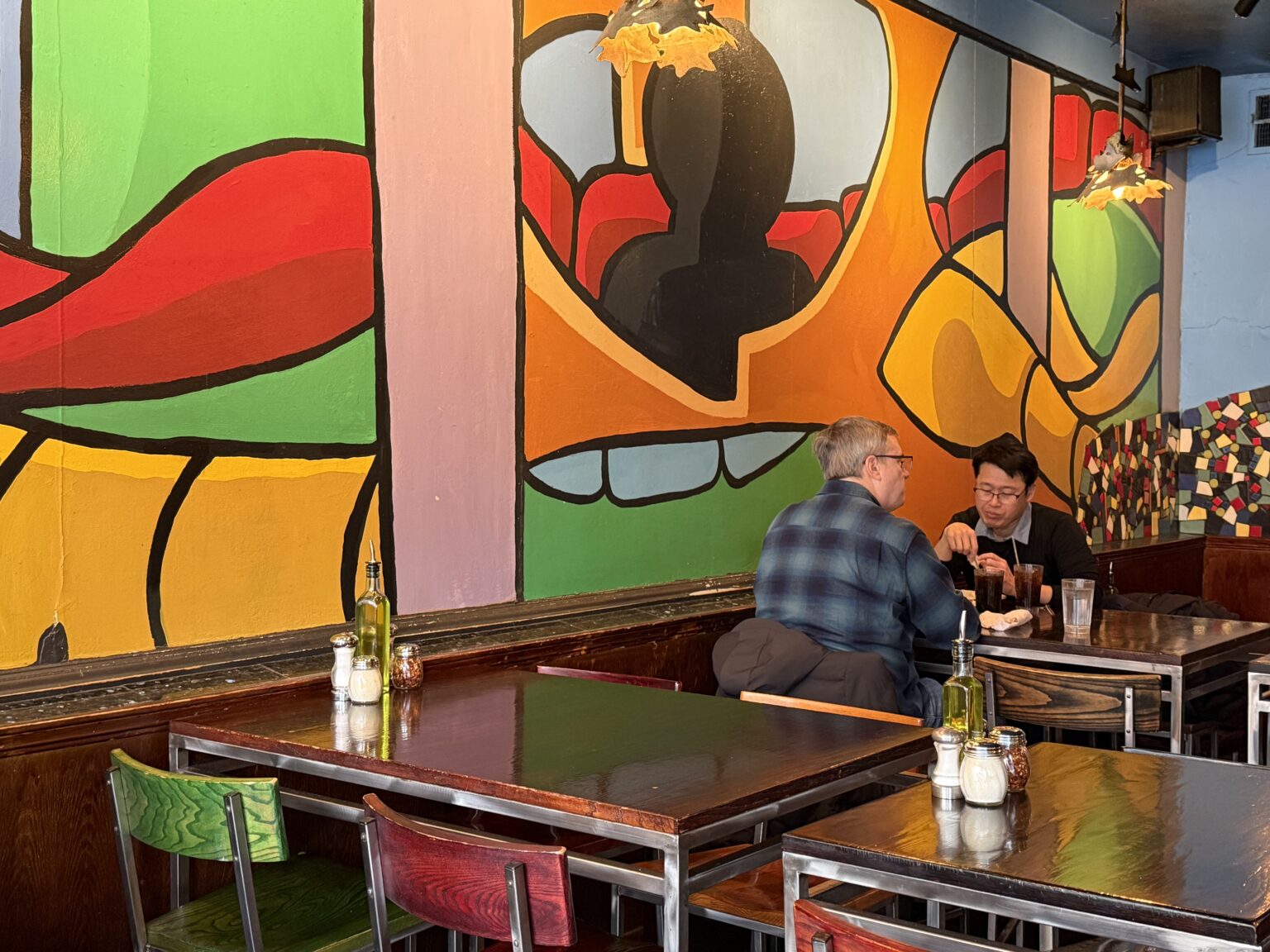 The colorful interior at Pasta Palazzo.