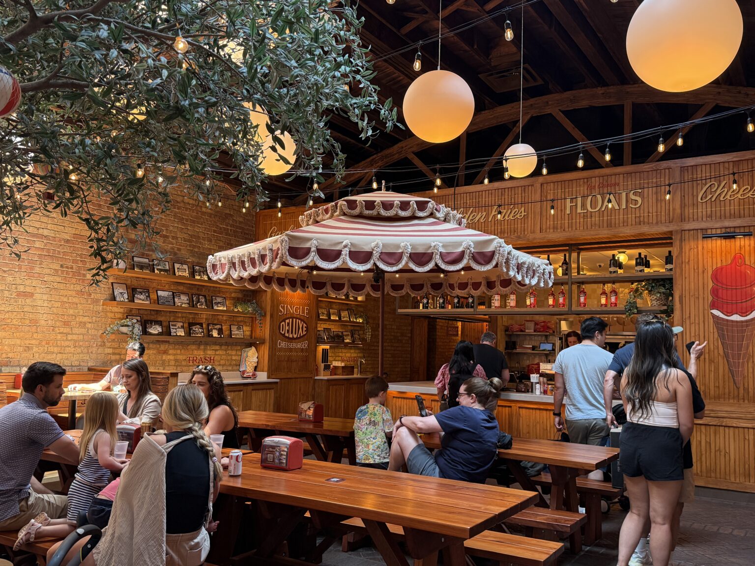 The casual interior at Small Cheval in Lincoln Park.