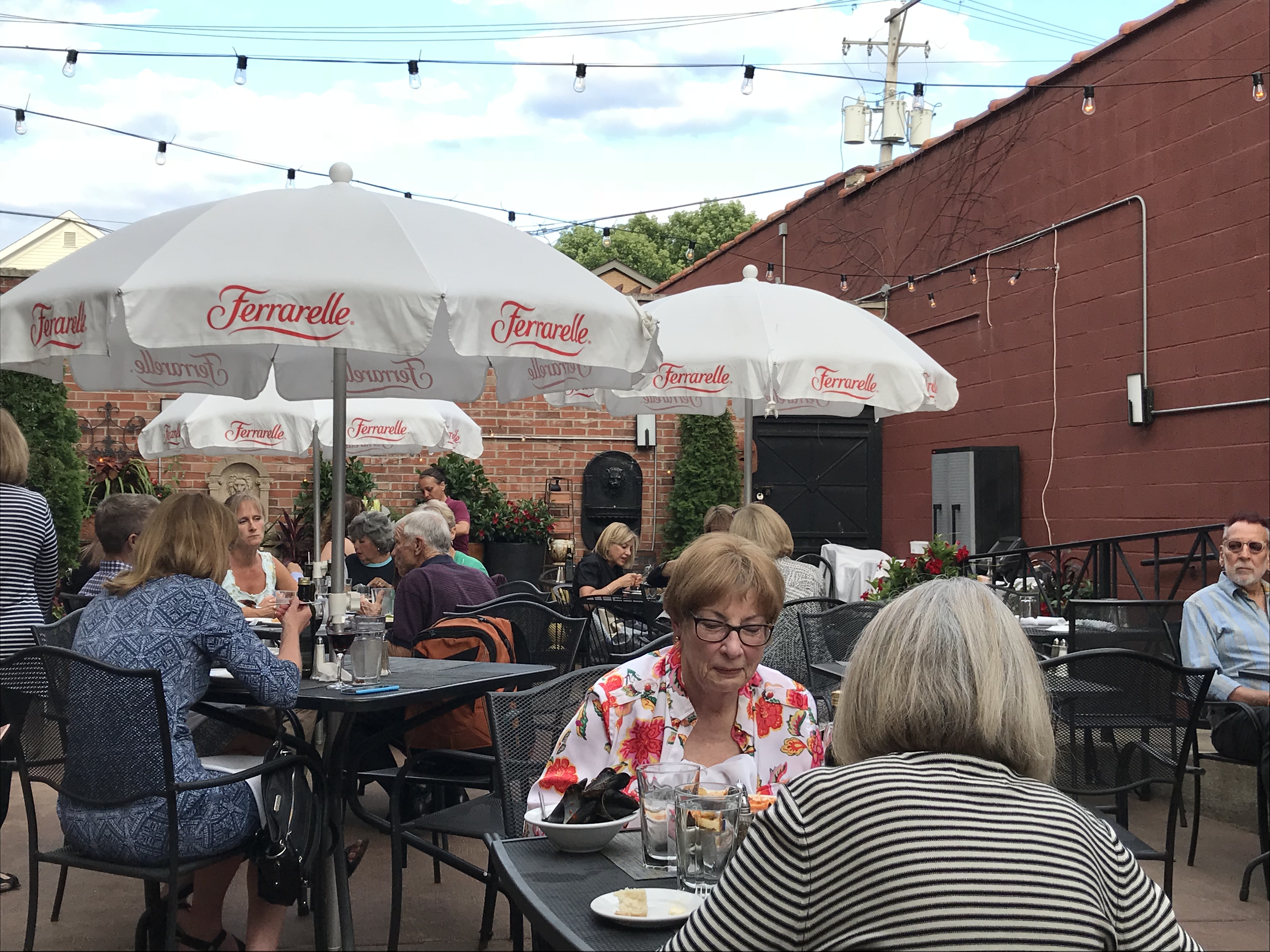 The outdoor patio at Trattoria Gianni.