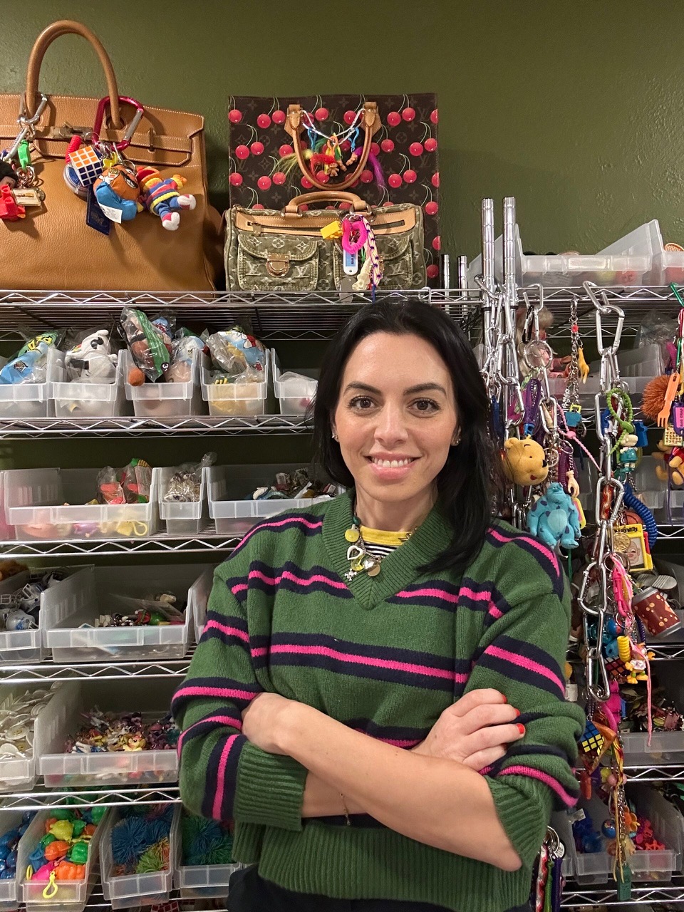 Amanda Marcuson in her Bag Crap studio.