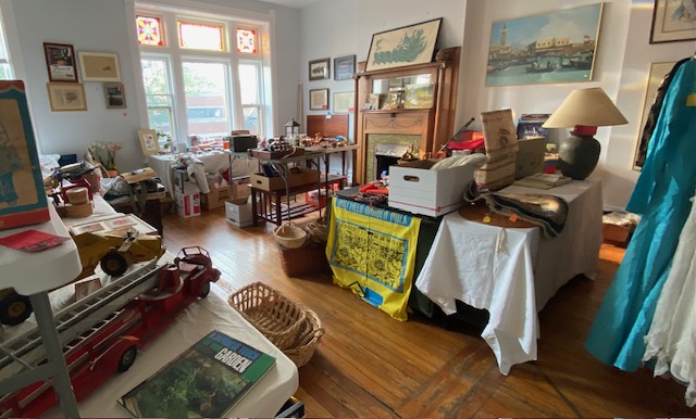 Setting up for the house sale.