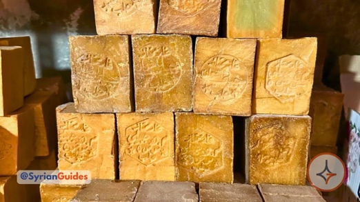 Aleppo soap aged to brown gold