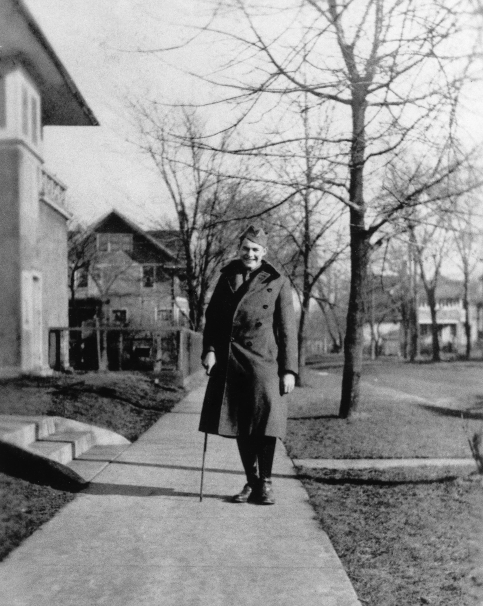 Ernest Hemingway in military uniform, Oak Park, Illinois, 1919
