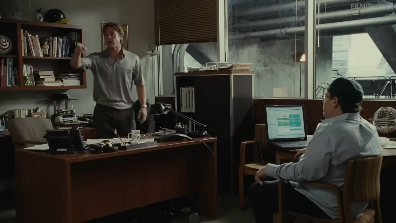 Billy Beane and Pete Brand in the Oakland front office