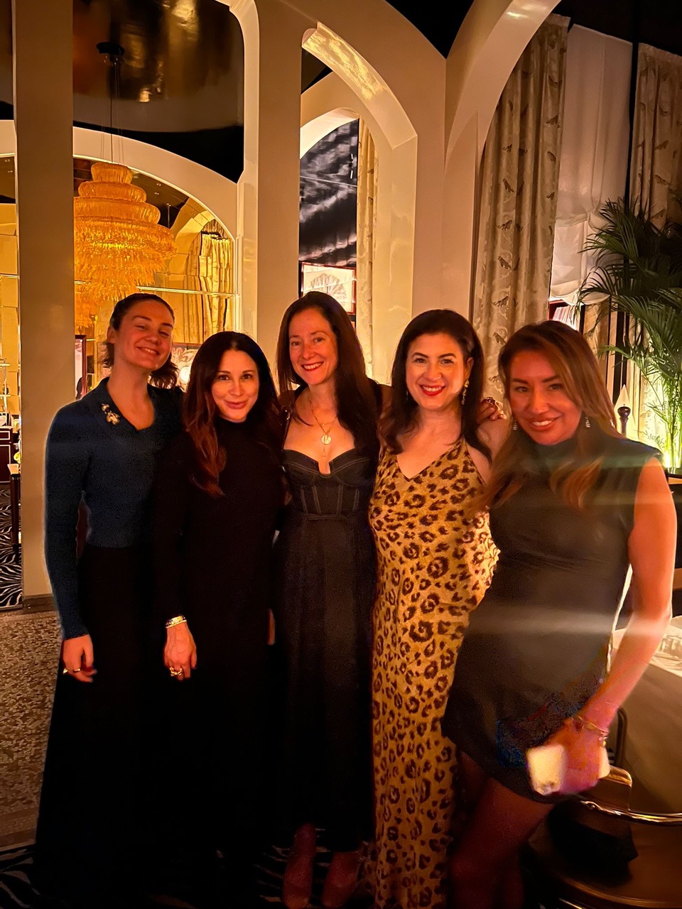 Dr. Rebecca Tilles with friends at Gloria restaurant in Paris