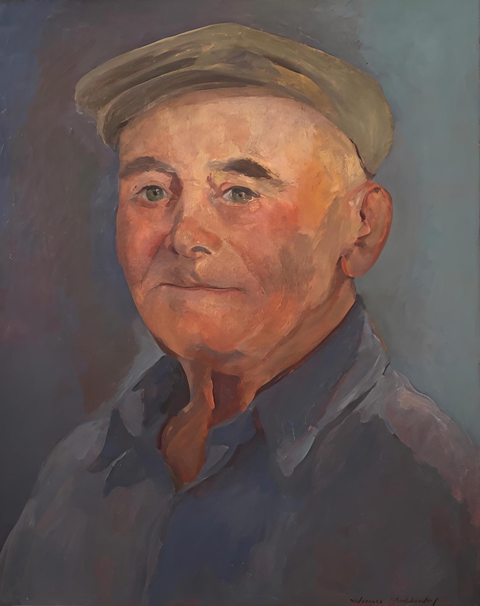 Ascenzio at eighty-seven — portrait by Frances Middendorf