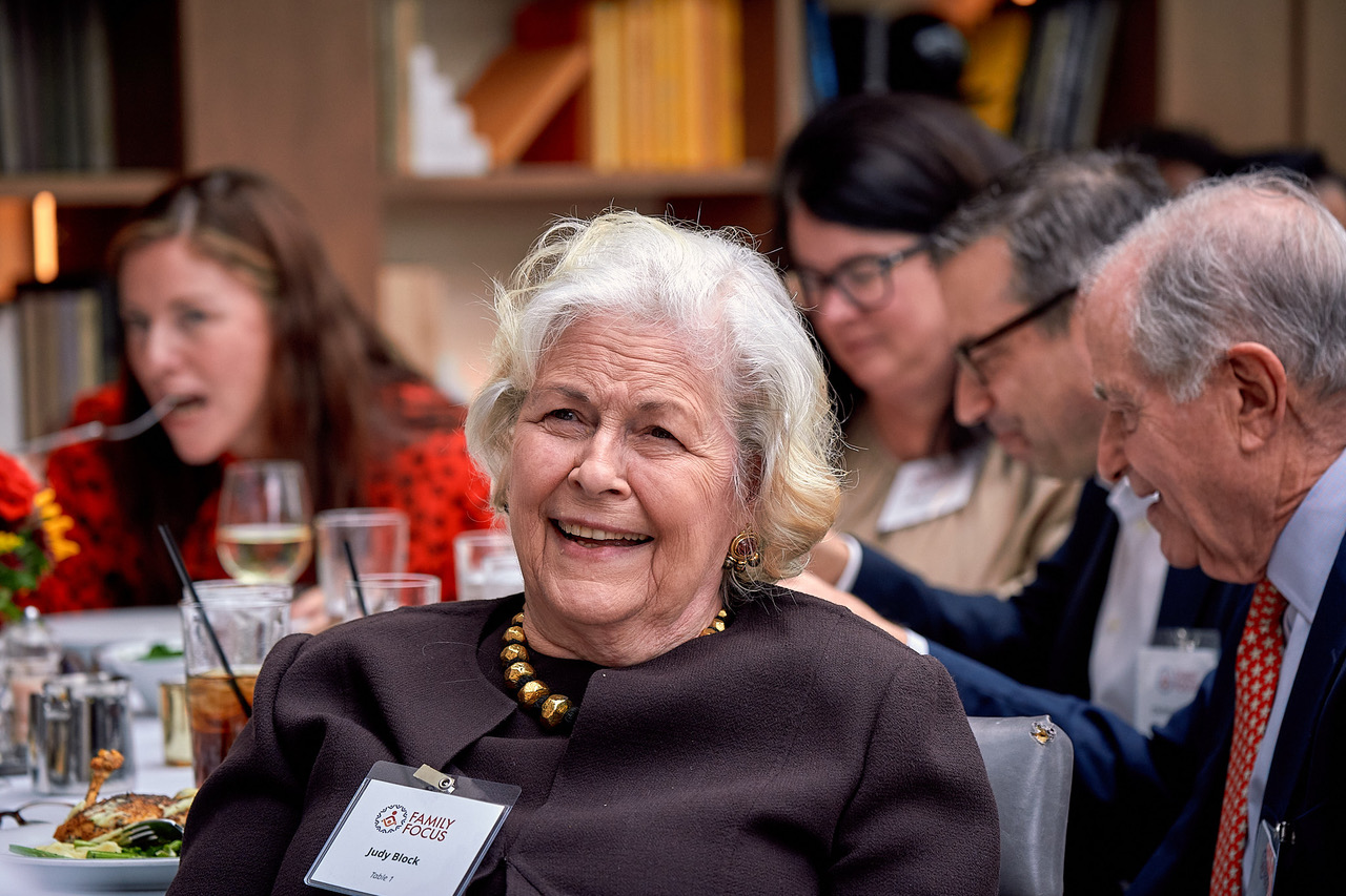Judy Block at a 2023 Family Focus Board luncheon