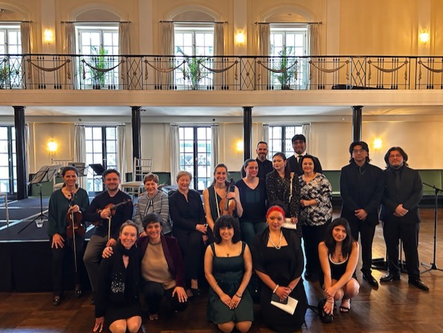 Students from Curie Metro High School with Elias String Quartet