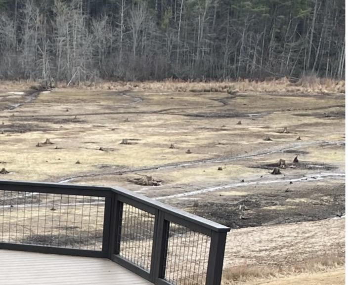 Lake Kanuga, drained for maintenance