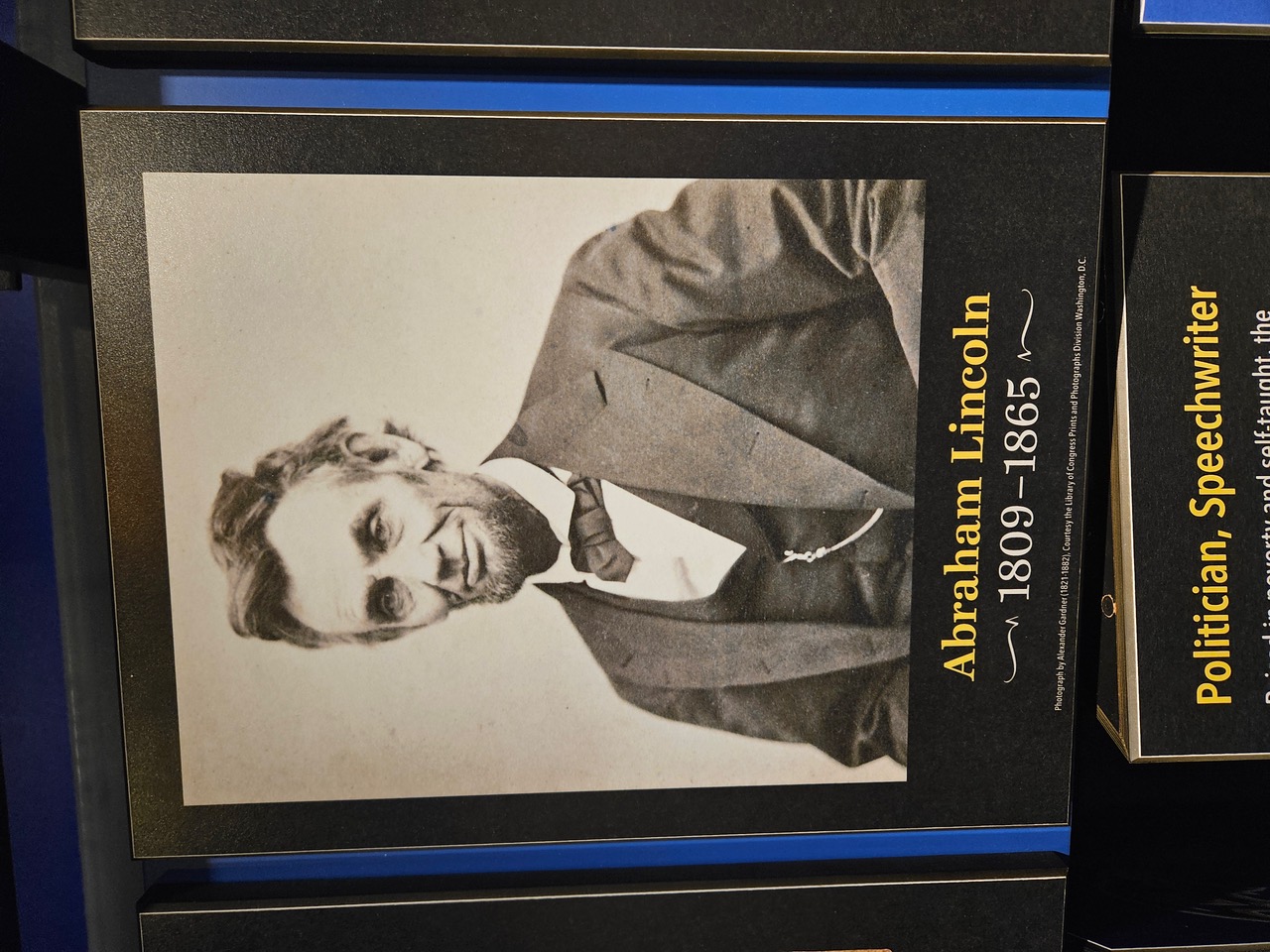 Abraham Lincoln display at the American Writers Museum