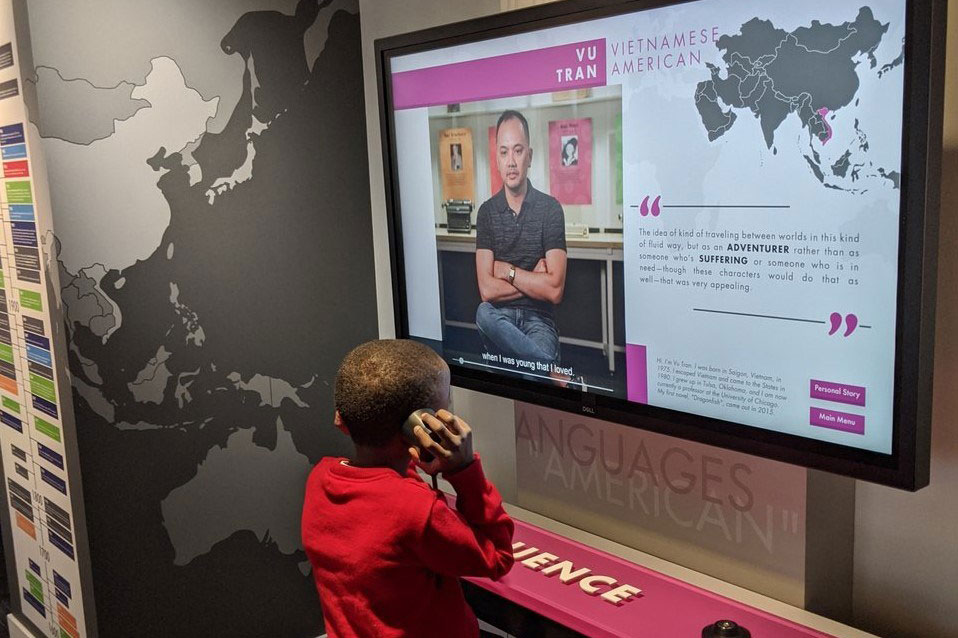 A young visitor at the American Writers Museum