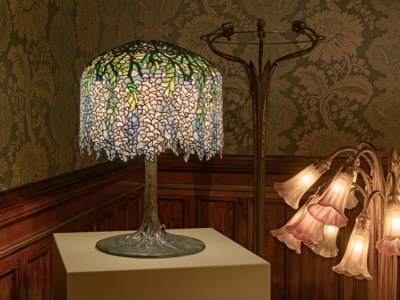Wisteria lamp at the Driehaus Museum