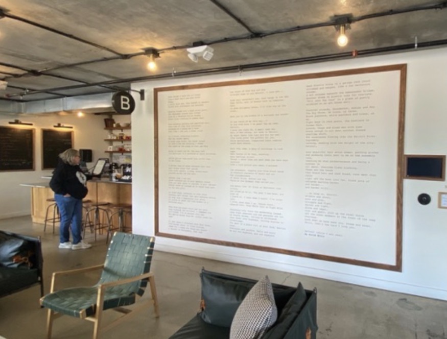 Trumbull and Porter lobby, &ldquo;Detroit: While I was Away&rdquo; by David Blair