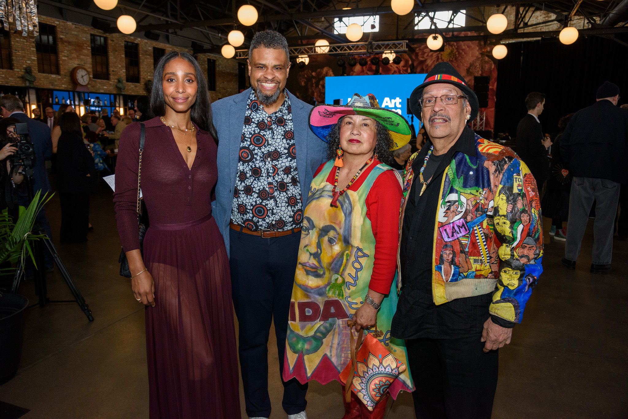 LaShana Jackson (Mrs. Majeed), artist Faheem Majeed, and artists Maria and Roman Villarreal