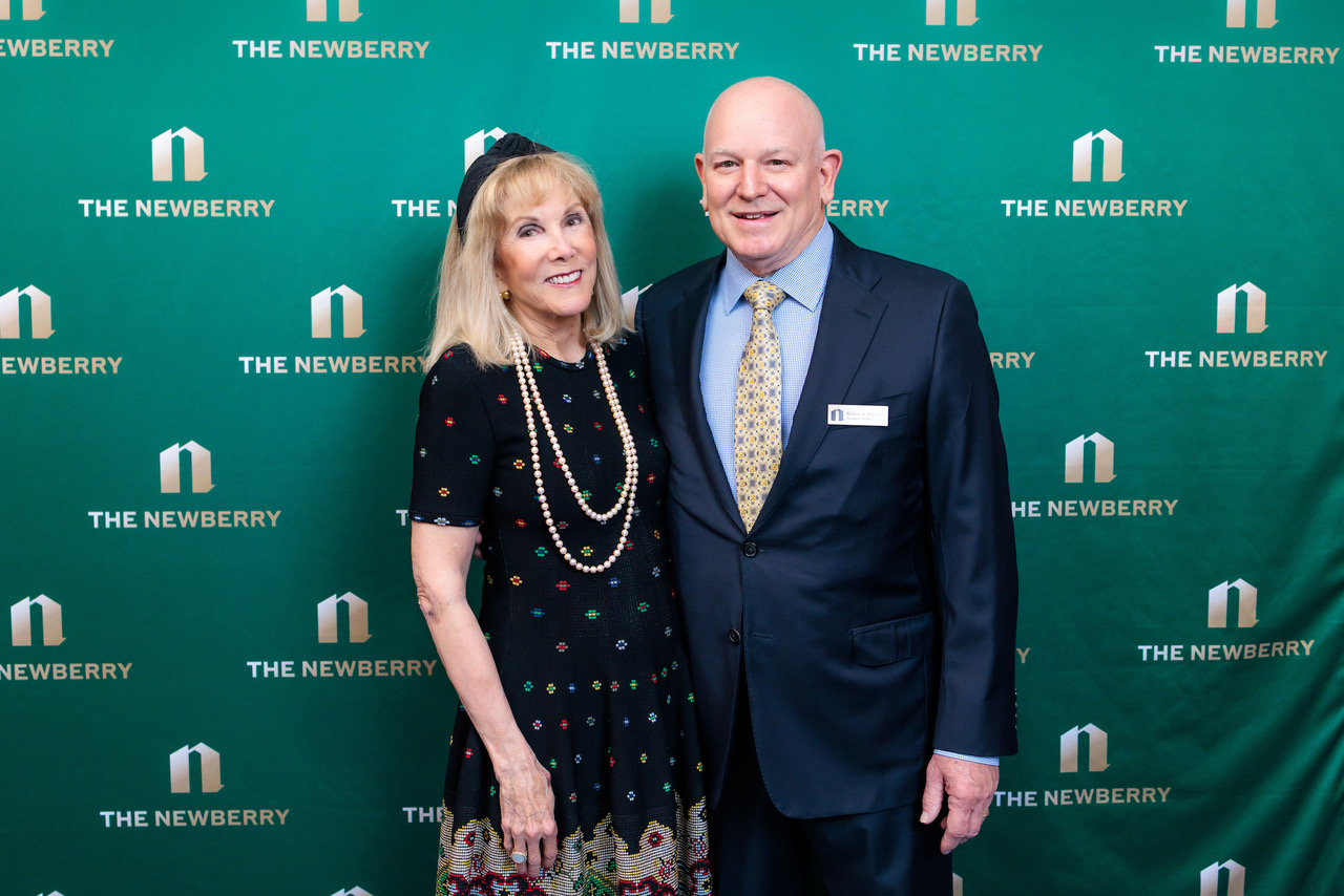 Pamela Hutul and Newberry Board Chair Robert Holland