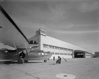 An unidentified warplane constructed at the Hutler Aircraft Plant in 1944