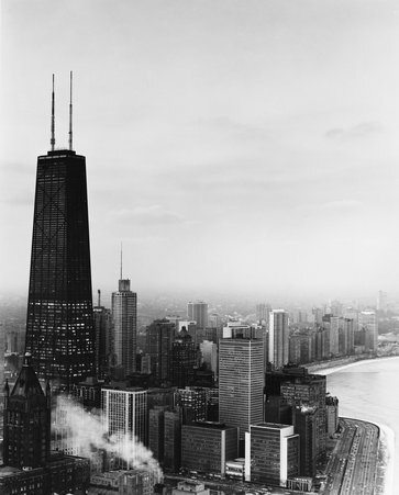 A view of the 1970s Chicago skyline