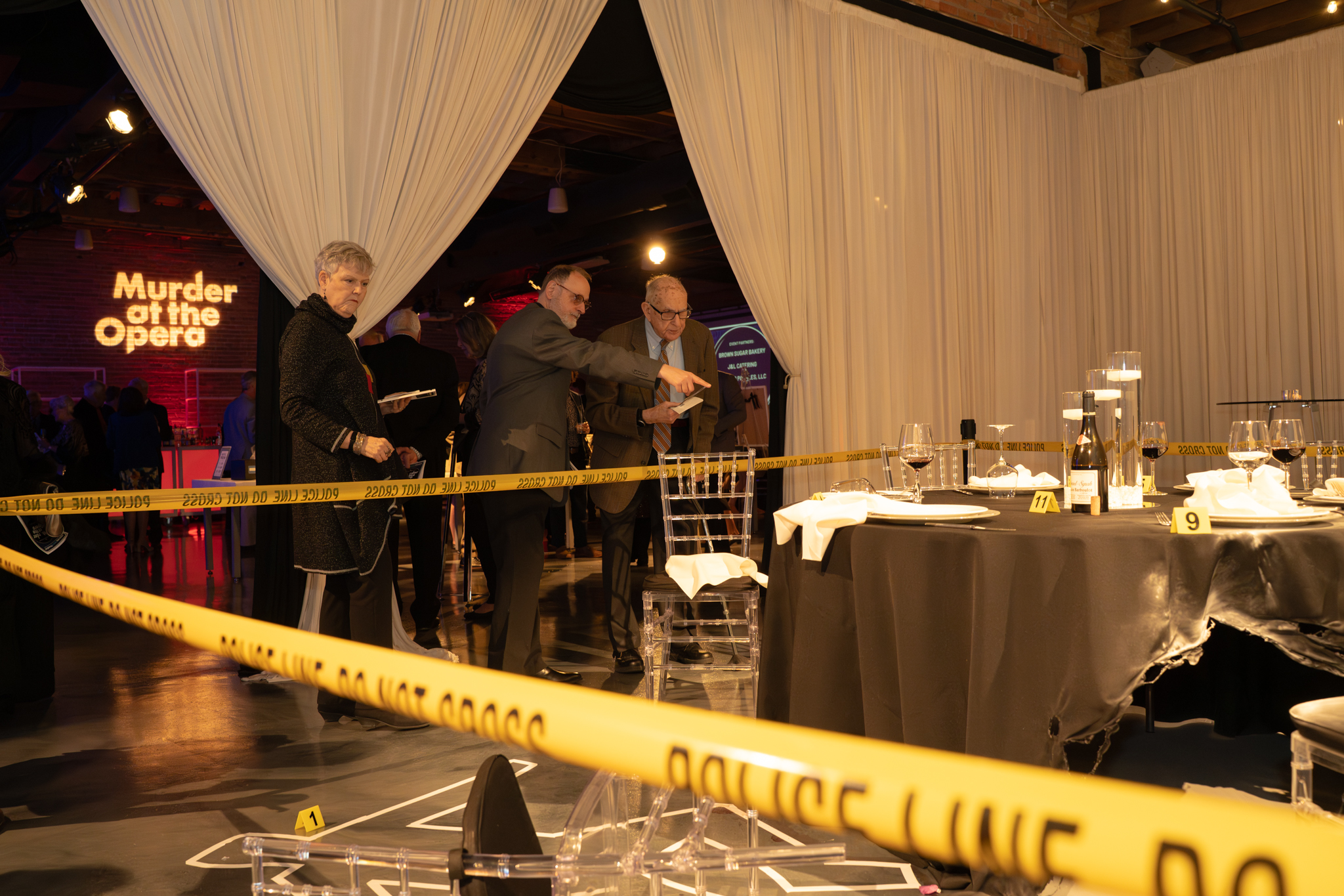 Guests Inspecting the Crime Scene