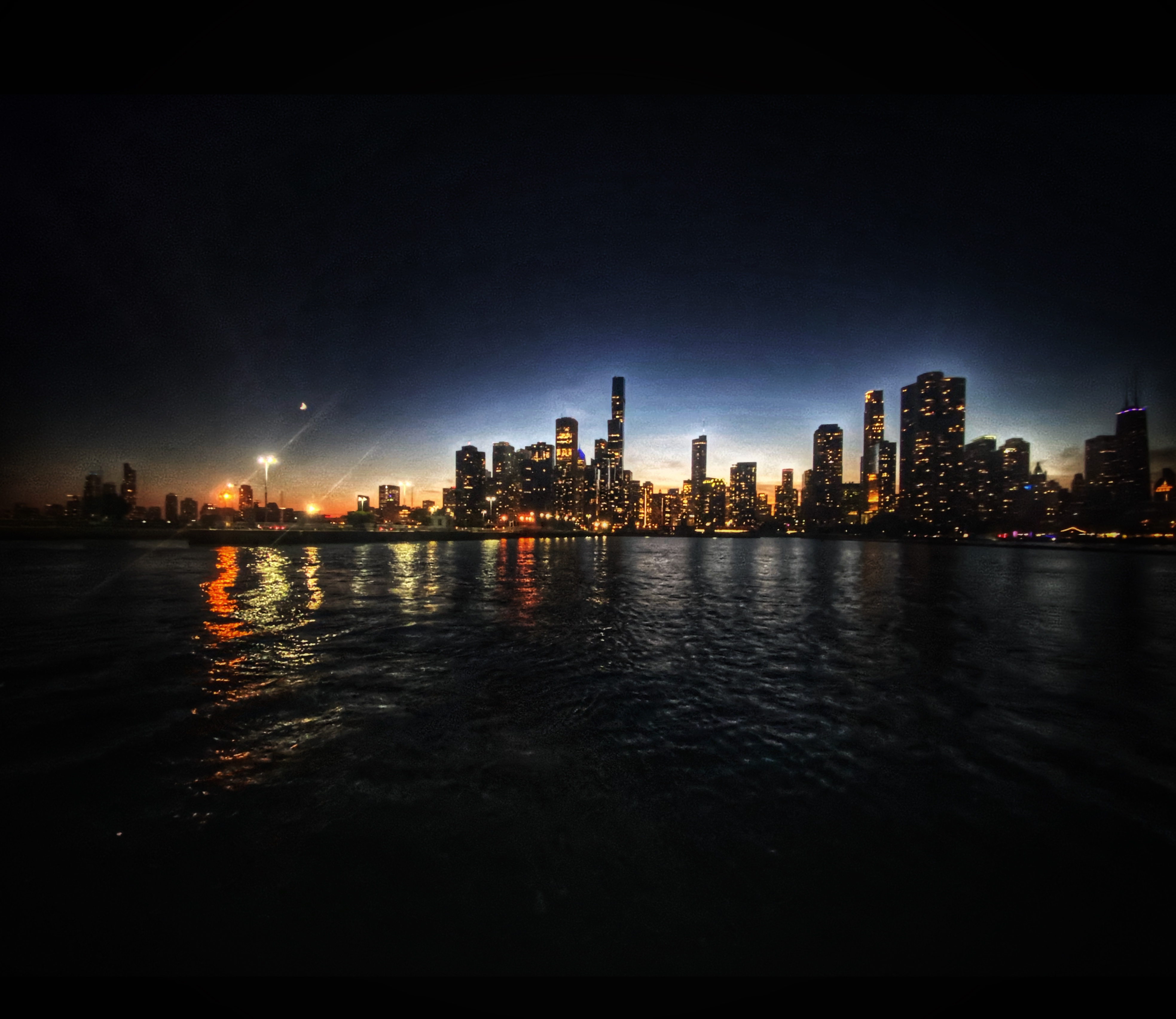 Chicago skyline at night