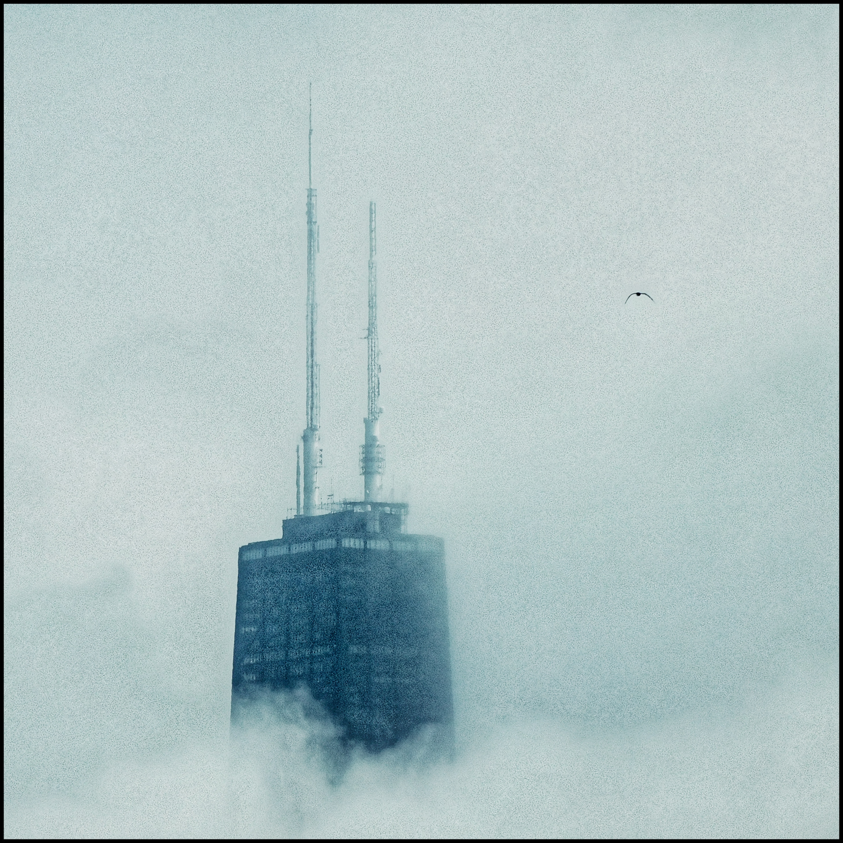 John Hancock Tower with clouds