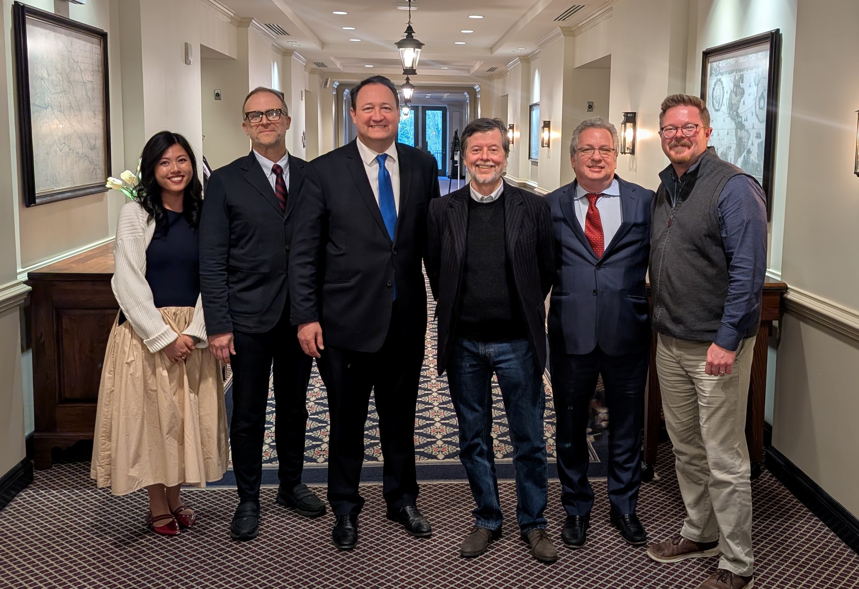 Peoria Riverfront Museum staff with Ken Burns and Seth Kaller