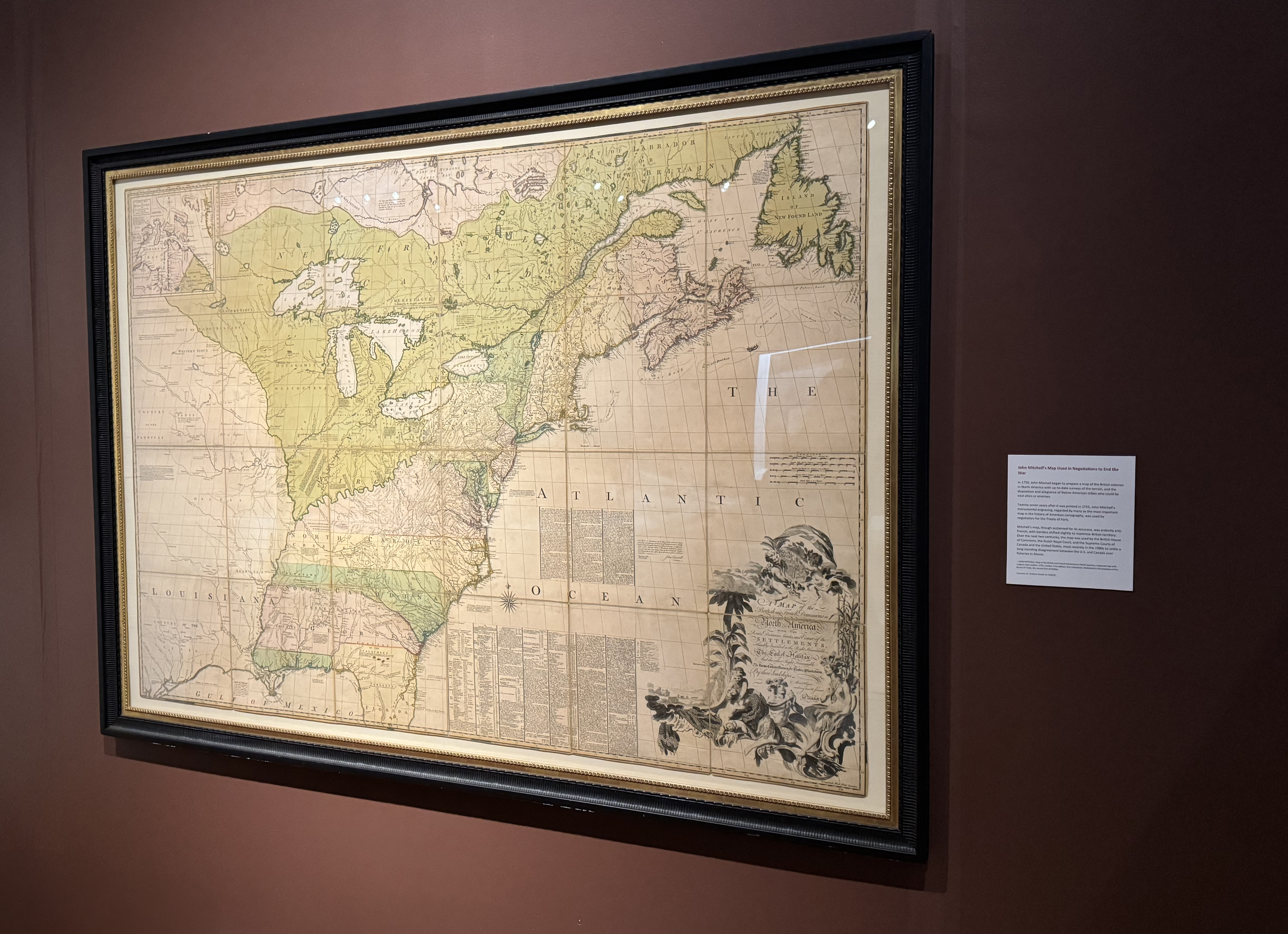 The Mitchell Map used during Treaty of Paris