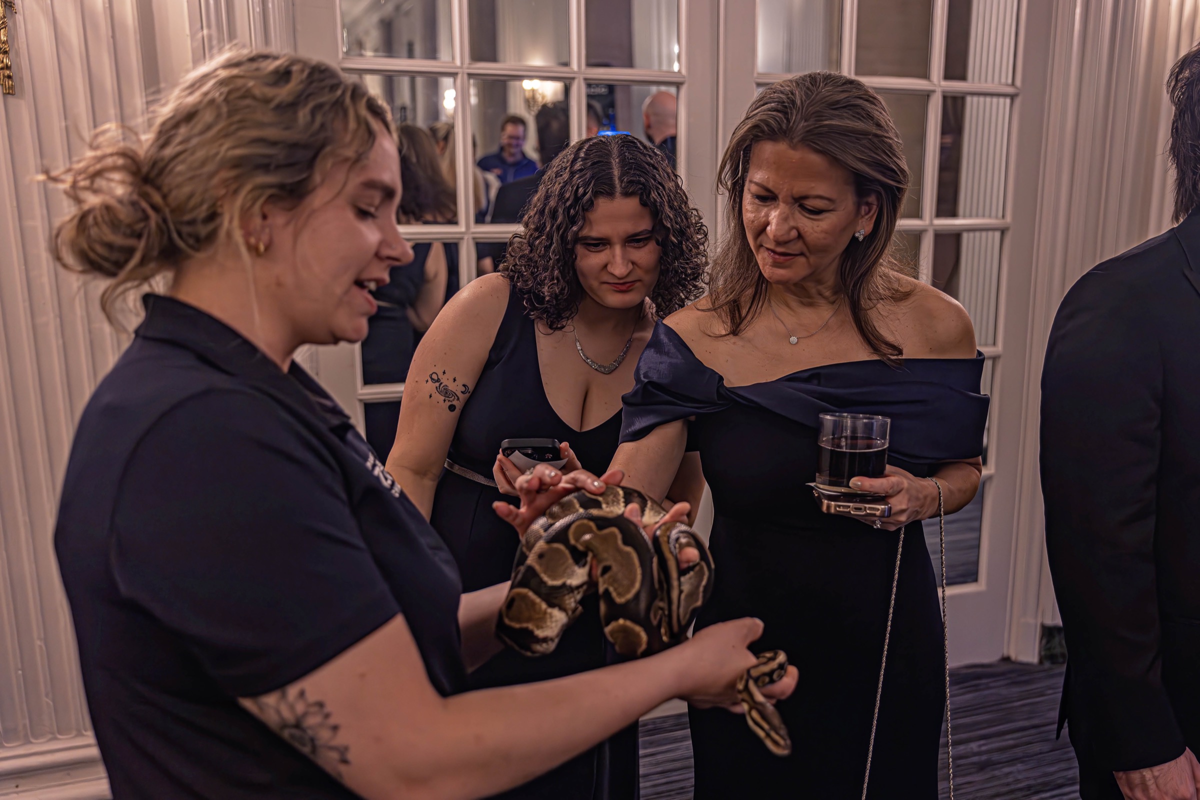 Gala guests with Animal Ambassadors