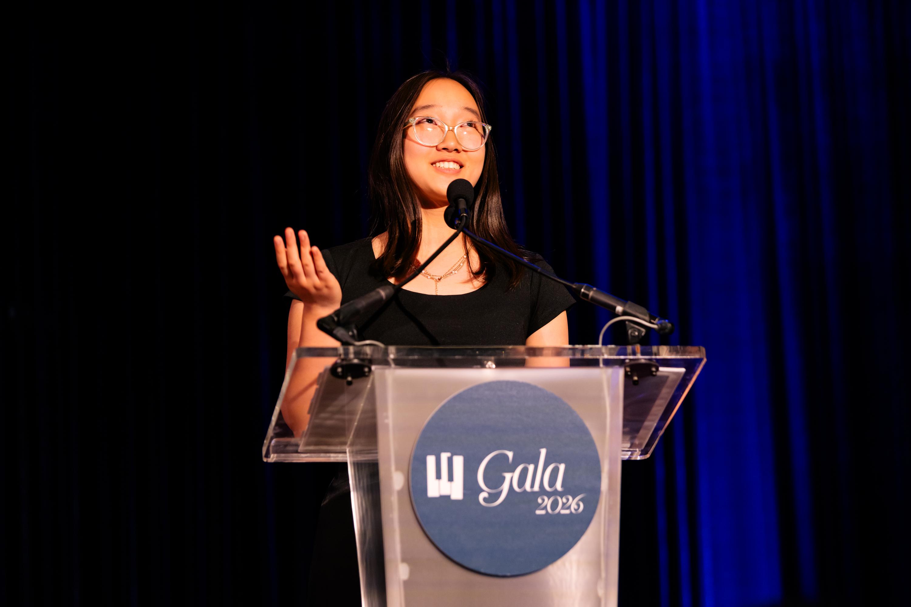 Emika Matsumura, gala speaker and Merit student