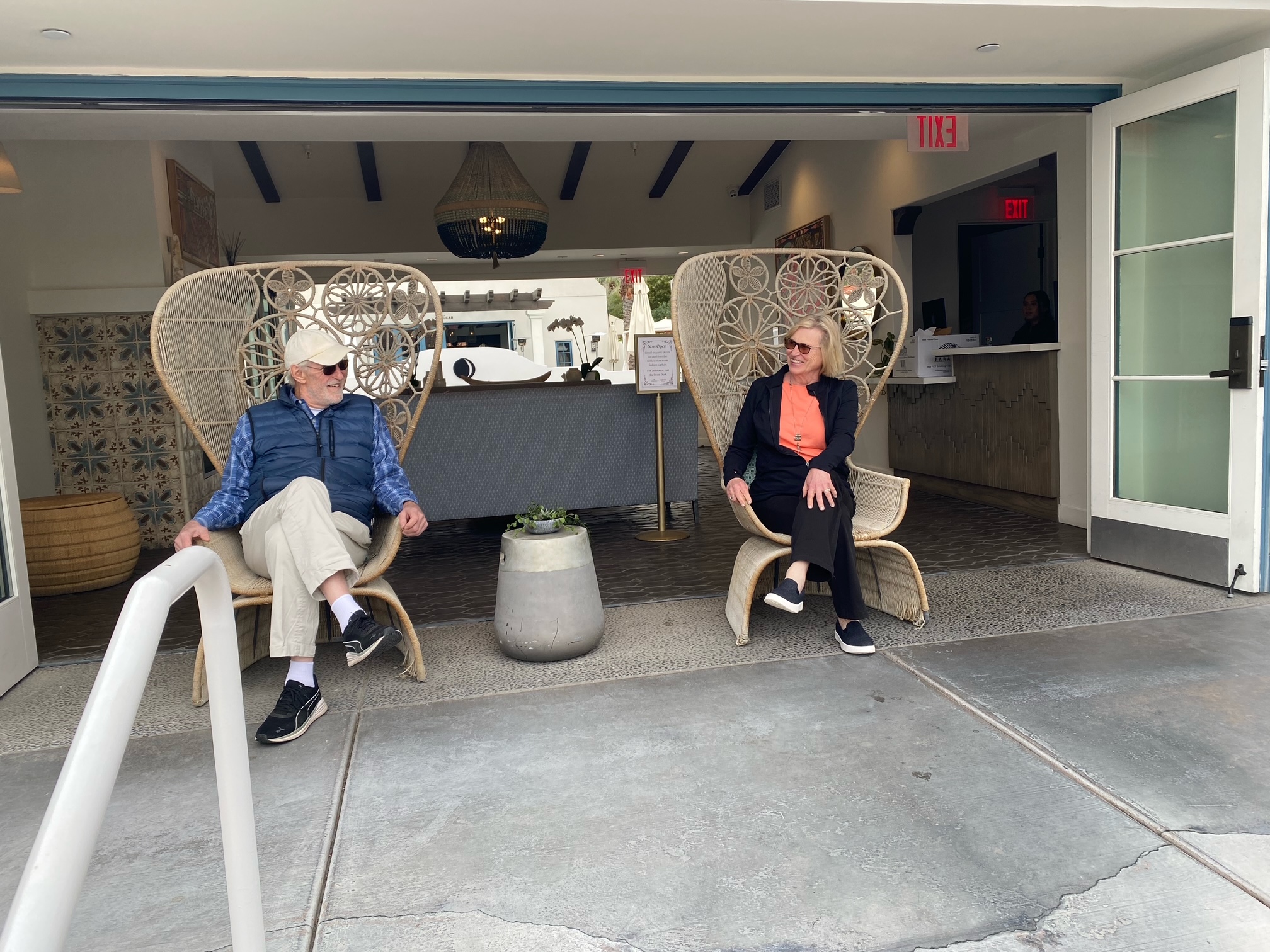 John and Rommy Drummond relaxing at La Serena
