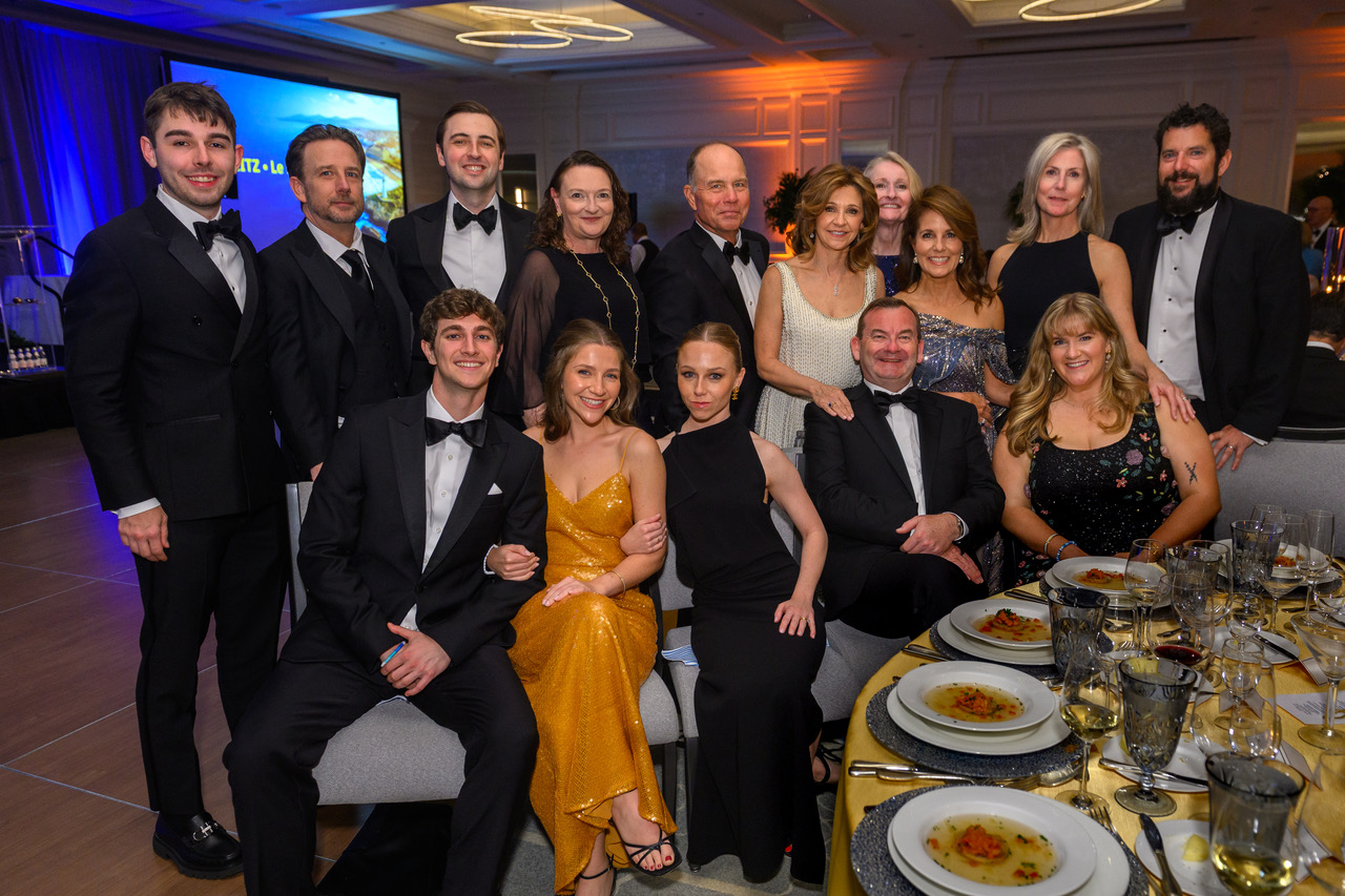 Cheryl Sandner, co-chair of the gala with family and friends