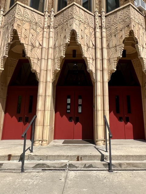 The Schwebel Company restored entrance to St. Thomas the Apostle School