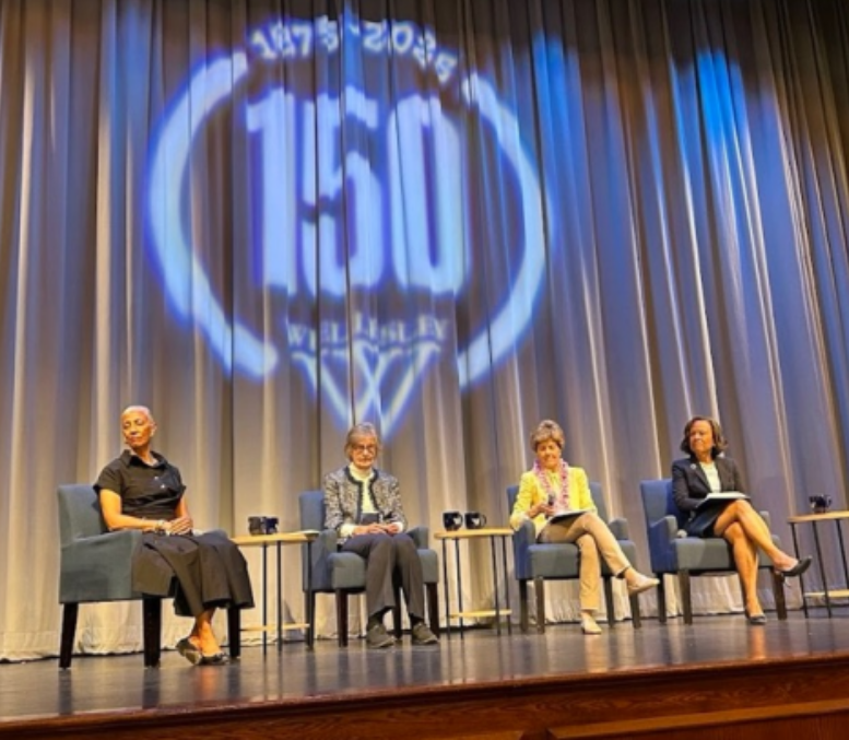 Honoring Wellesley's 150th anniversary, a panel of four college presidents spoke about the challenges facing higher education today.