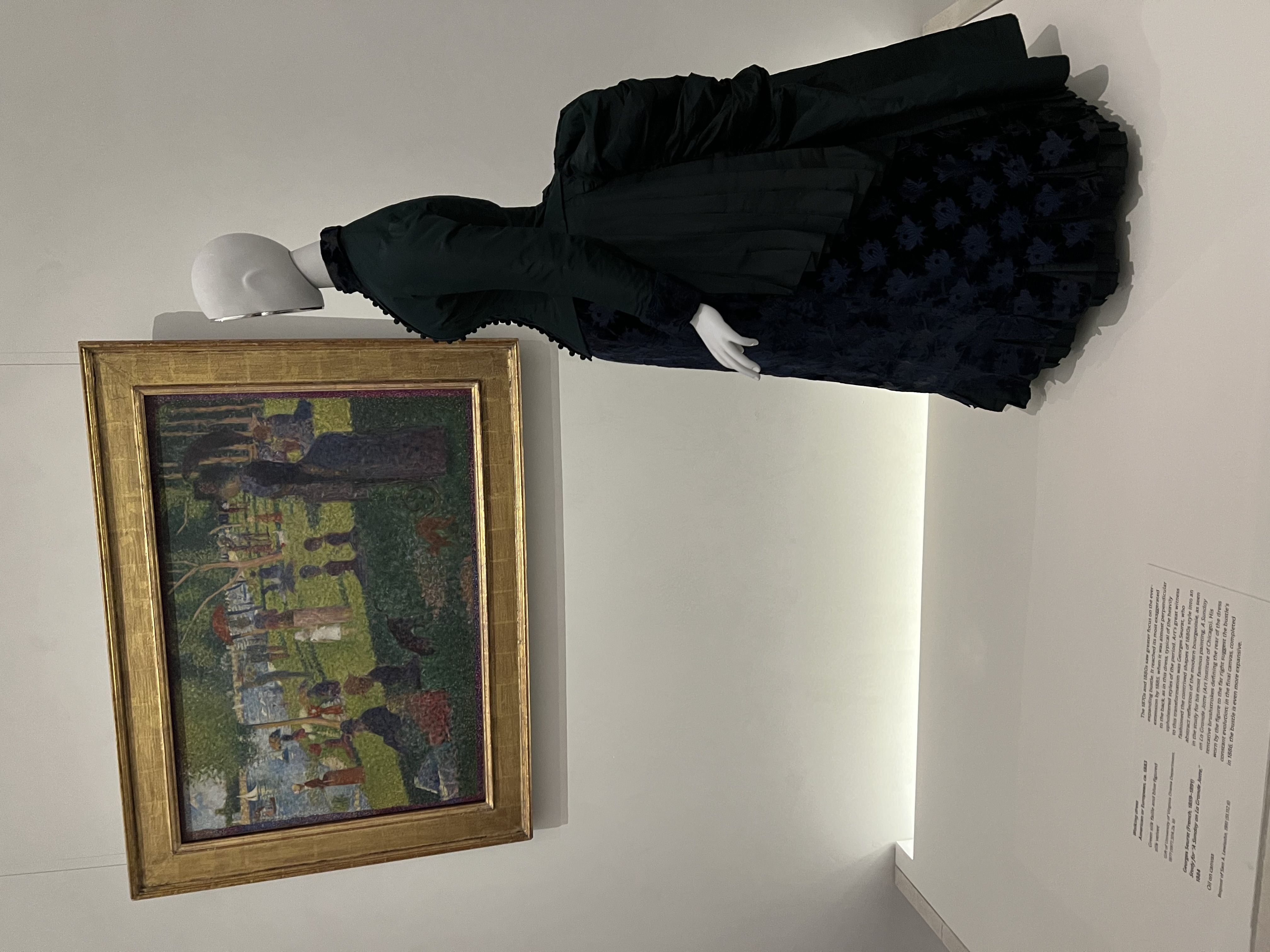 Walking Dress paired with Study for A Sunday on La Grande Jatte