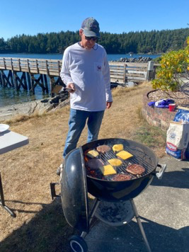 The Fourth of July community dinner at the marina cabana