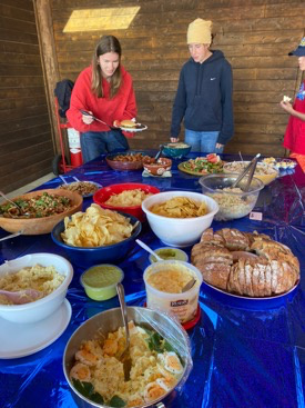 The Fourth of July community dinner at the marina cabana