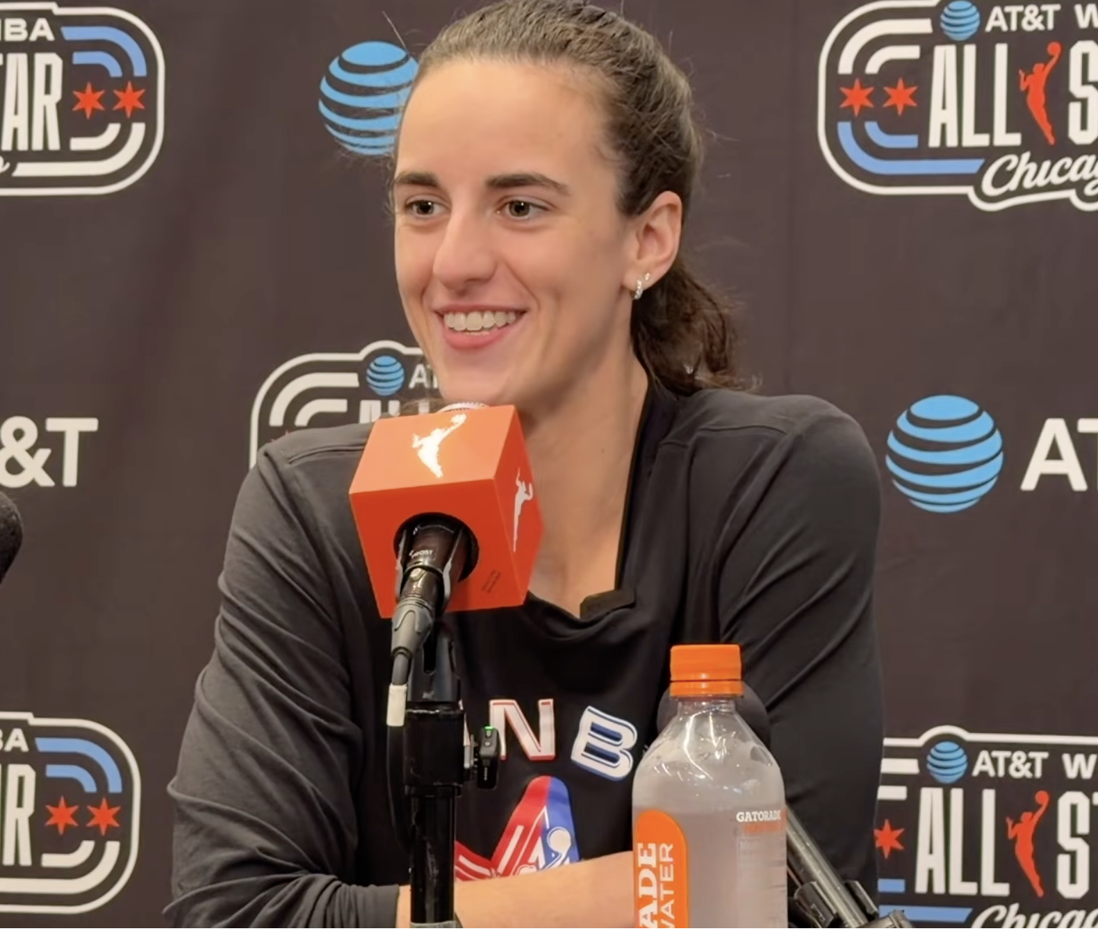 Caitlin Clark at WNBA All-Star Weekend in Chicago.