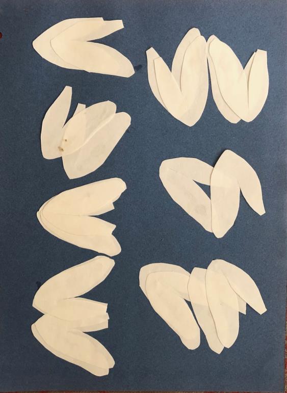 Russell Kelley's 1970 term paper cover, a collage of cut-out paper shapes