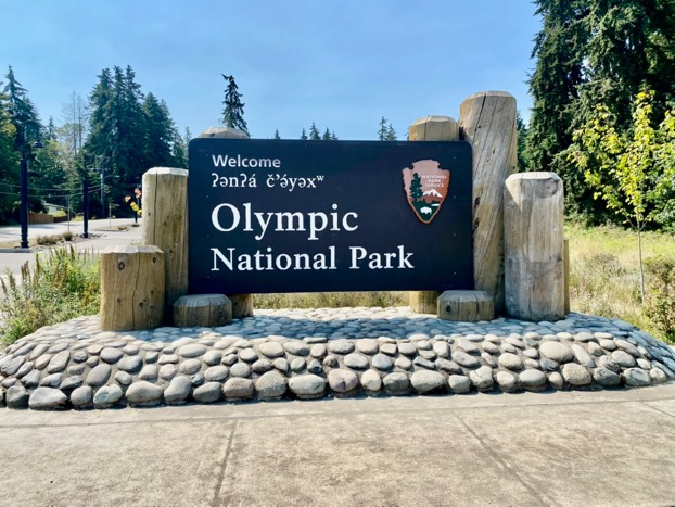 Olympic National Park entrance sign