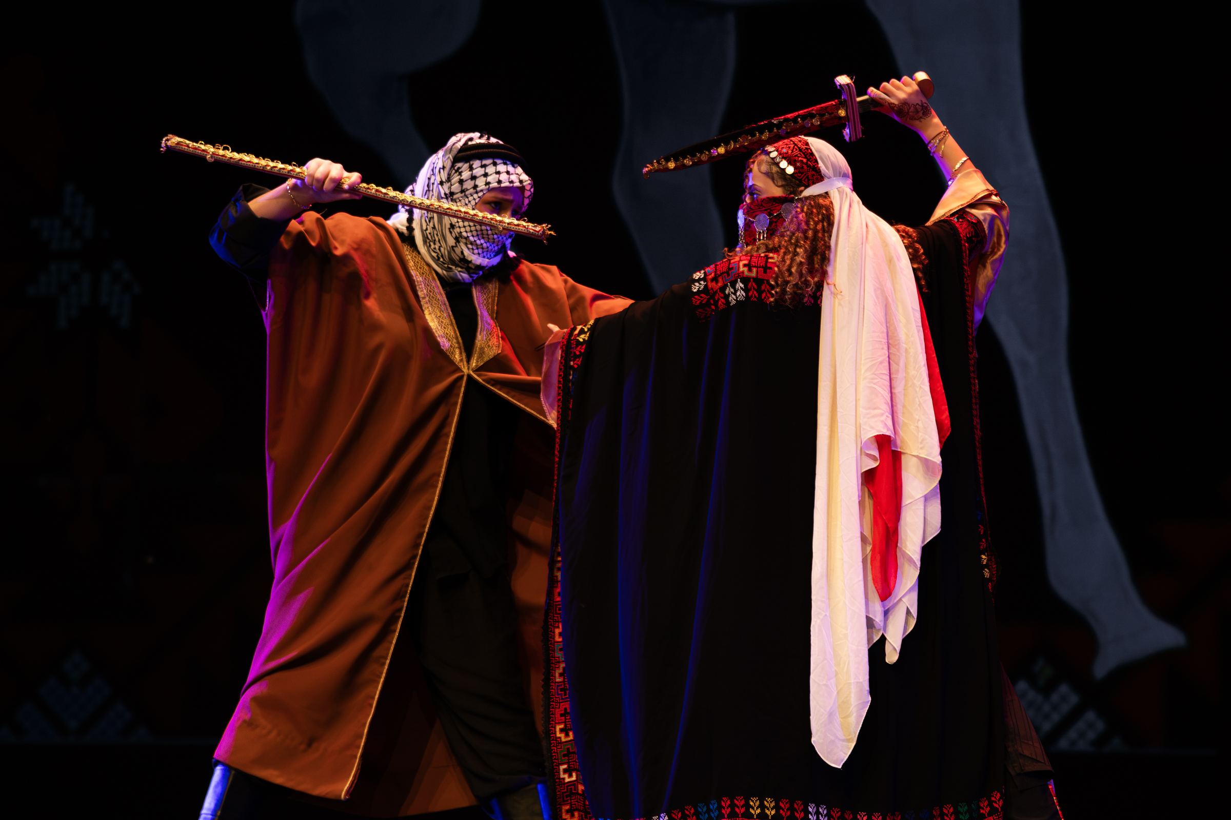 Two Canaan Wellspring dancers in traditional dress