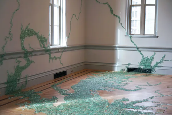 A view of Maya Lin’s “Folding the Chesapeake” at the Renwick Gallery. Courtesy Smithsonian American Art Museum. Photo: Stephanie Sinclair