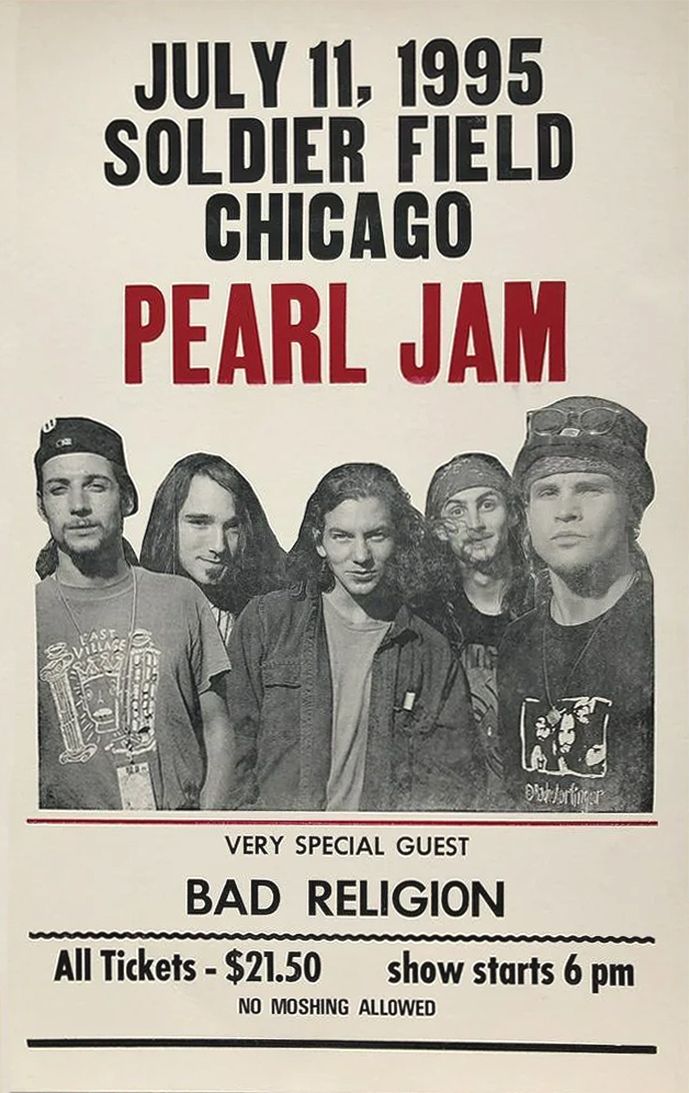 A Pearl Jam poster from 1995
